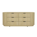Olivia 71' Dresser in Natural Oak (6-Drawer)