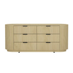 Olivia 71' Dresser in Natural Oak (6-Drawer)