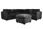 Spacious Modern Sectional Set with Cocktail Ottoman.
