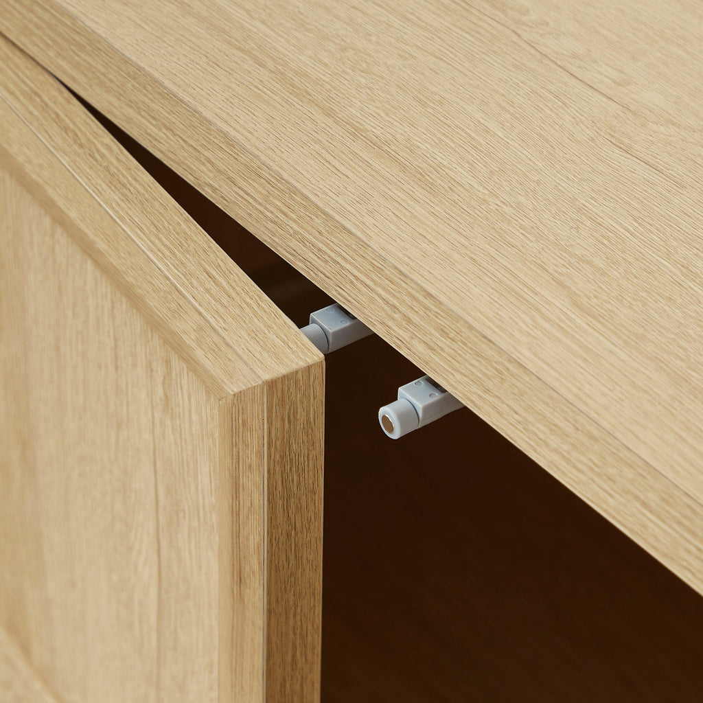 67'' Oak Sideboard Storage Cabinet with Tip-On Opening.