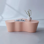 50 Inch Pink Fiberglass Coffee Table for Living Room.
