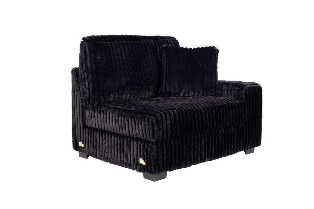 Modular Sectional Sofa Set with USB - Contemporary Black Design.