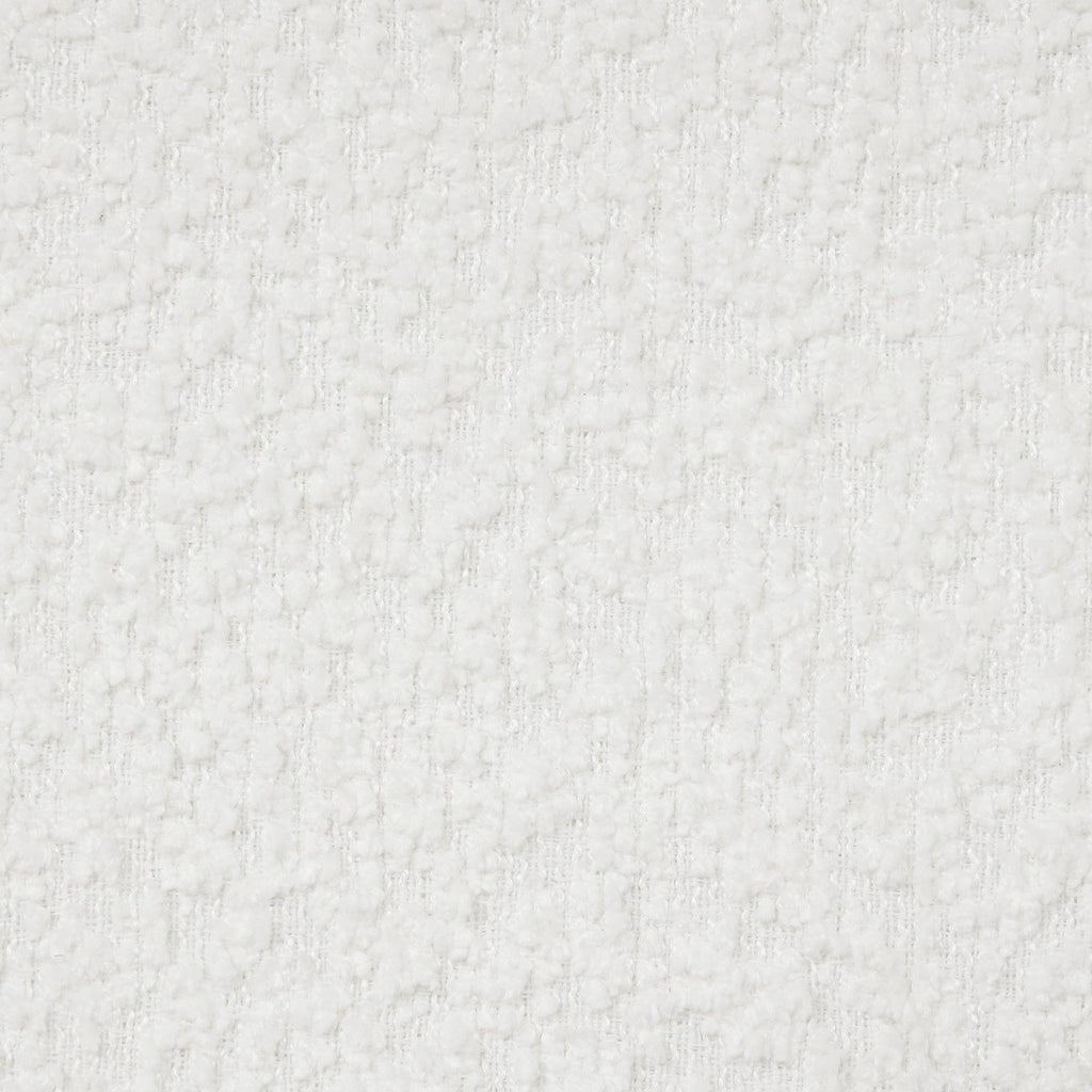 Cozy Upholstered Queen Bed in White Boucle.