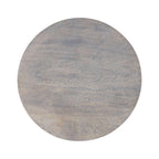 Wood Ellsworth Round Side Table - Acid Wash Finish.