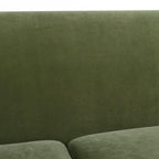 Alana Lawson Olive Green Velvet Sofa for Living Room.