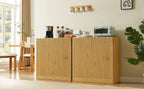 Modern Wavy Sideboard Cabinet with Curved Design.