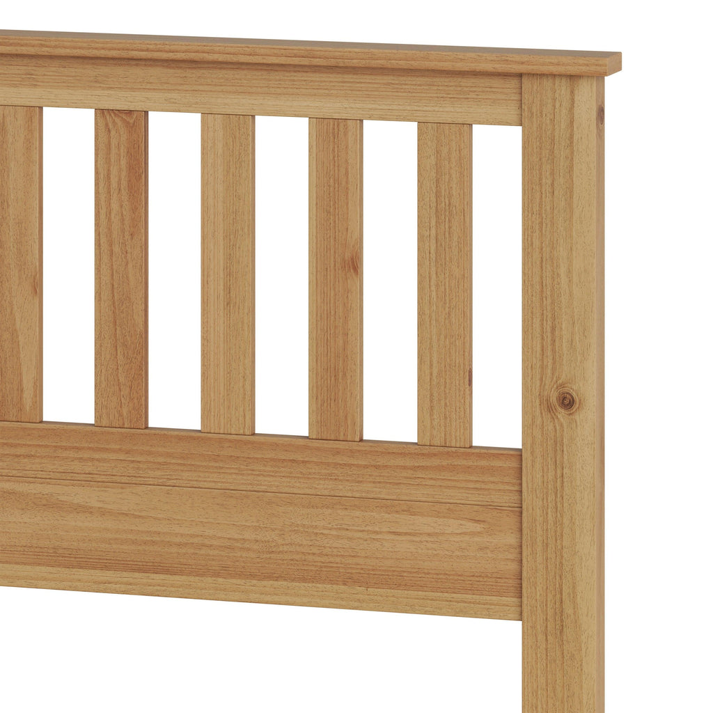 Malinda Mission Style King Panel Bed with Wood Construction.