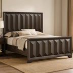 Espresso Finish 3PC Bedroom Set with Queen Bed & Nightstands.