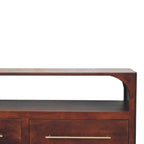 Solid Wood Arched Edge Media Unit.