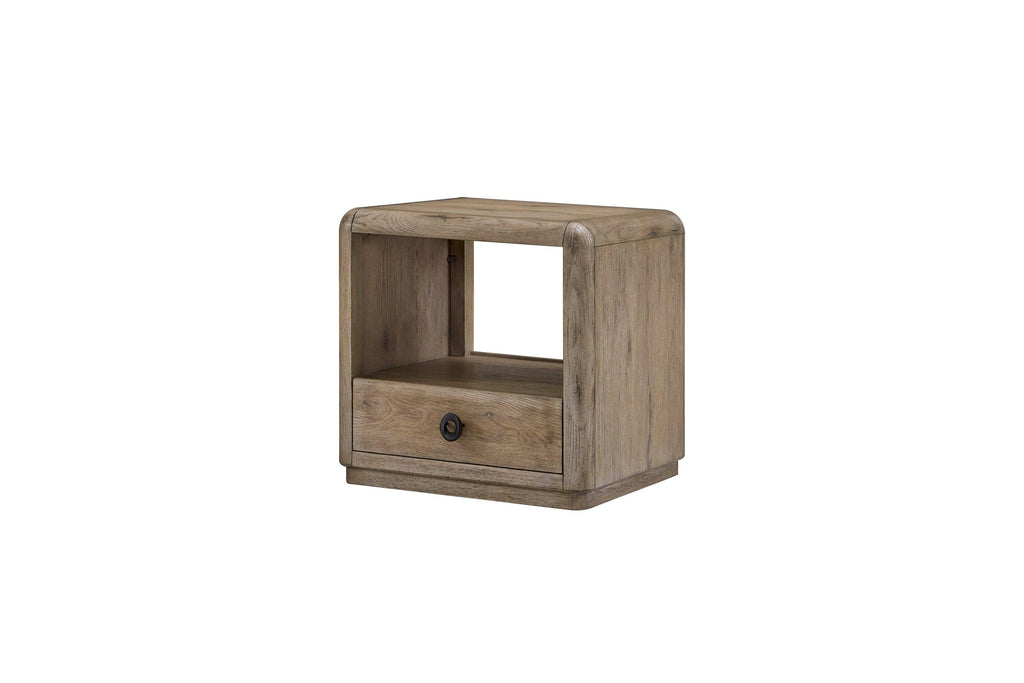 Knotty English Oak End Table for Modern Storage.