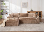 103' L-shaped sectional couch with chaise for living room