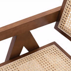 Mid Century Dining Chair - Rattan Accent Armchairs.