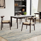 Mid-Century Modern Dining Chairs Set of 2 with Oak Frame.
