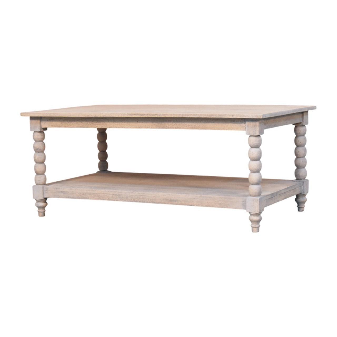Solid Wood Ellsworth Spindle Coffee Table - Acid Wash.