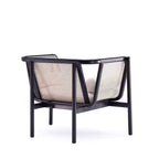 Versailles Cane Wood Accent Armchair in Cream.
