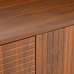 Walnut Mid-Century Modern Sideboard Buffet Cabinet.