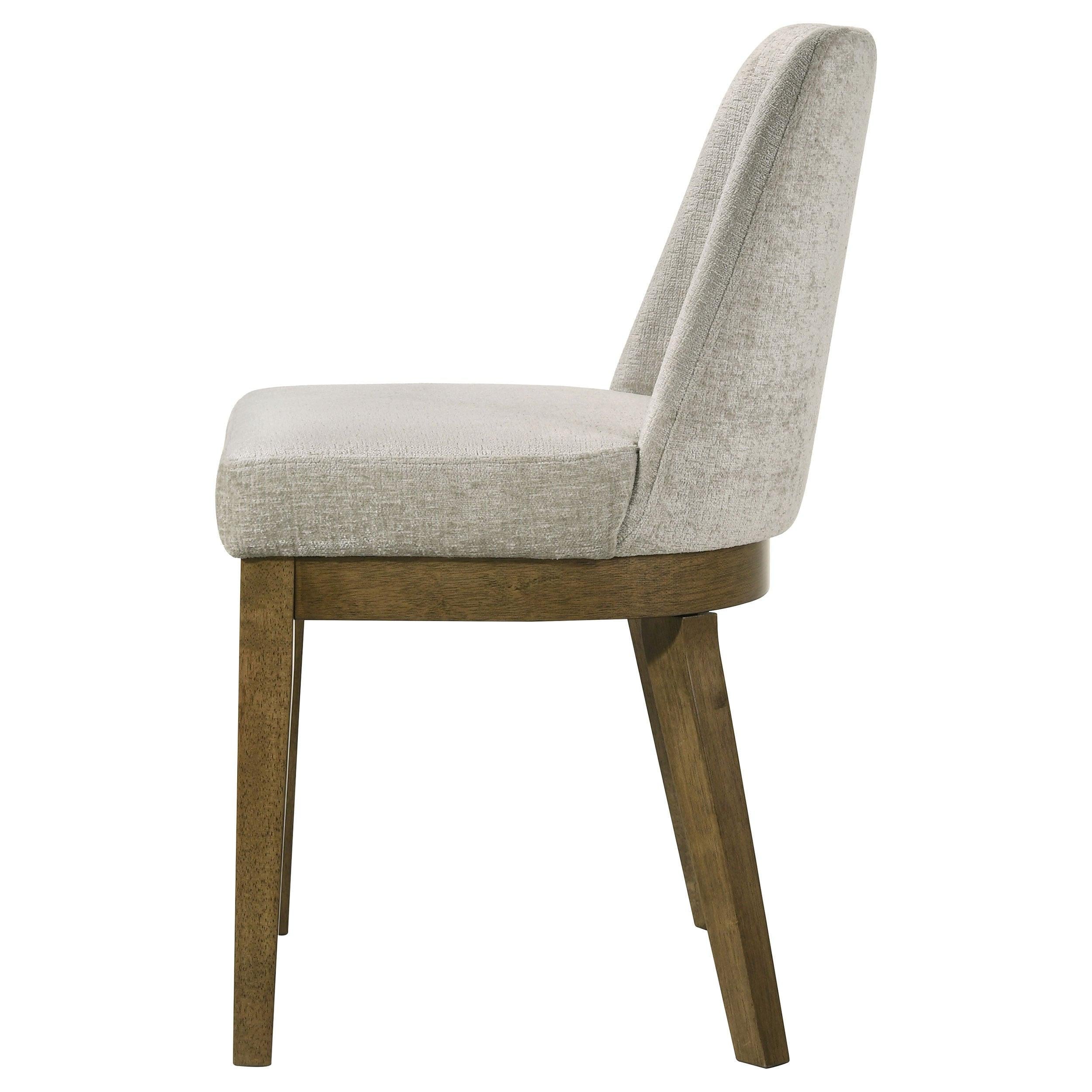 Light Tan Upholstered Dining Side Chair Set of 2.