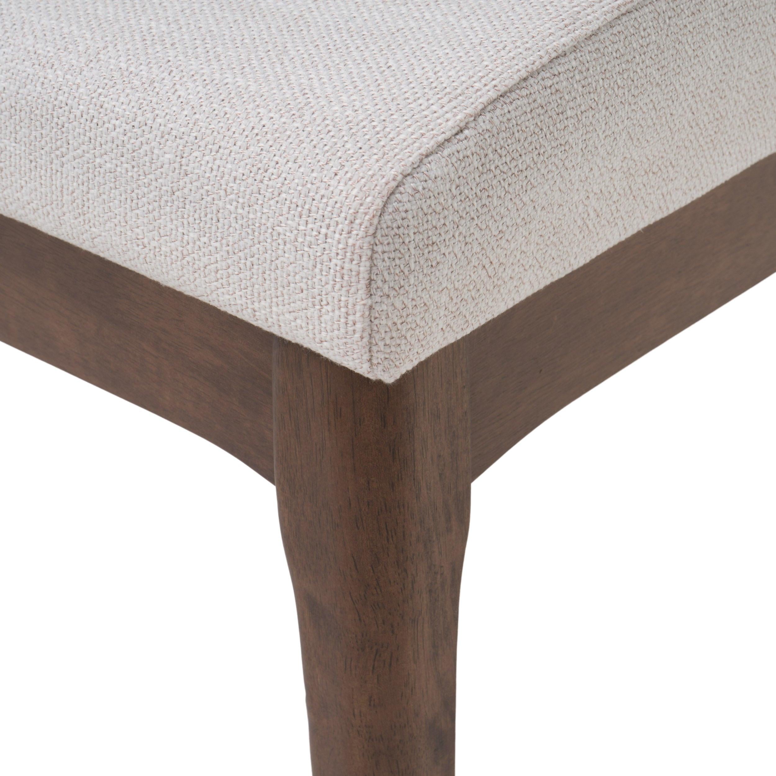 Mid-Century Modern Dining Set with Rubberwood Table and Chairs.