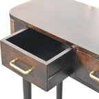 Solid Wood Belmont Console Table,Brown,2-Drawers.