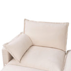 Modern Modular Sectional Sofa with Ottoman - 4-Seater.