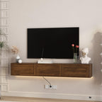 Floating TV Stand with LED Lights for Living Room.
