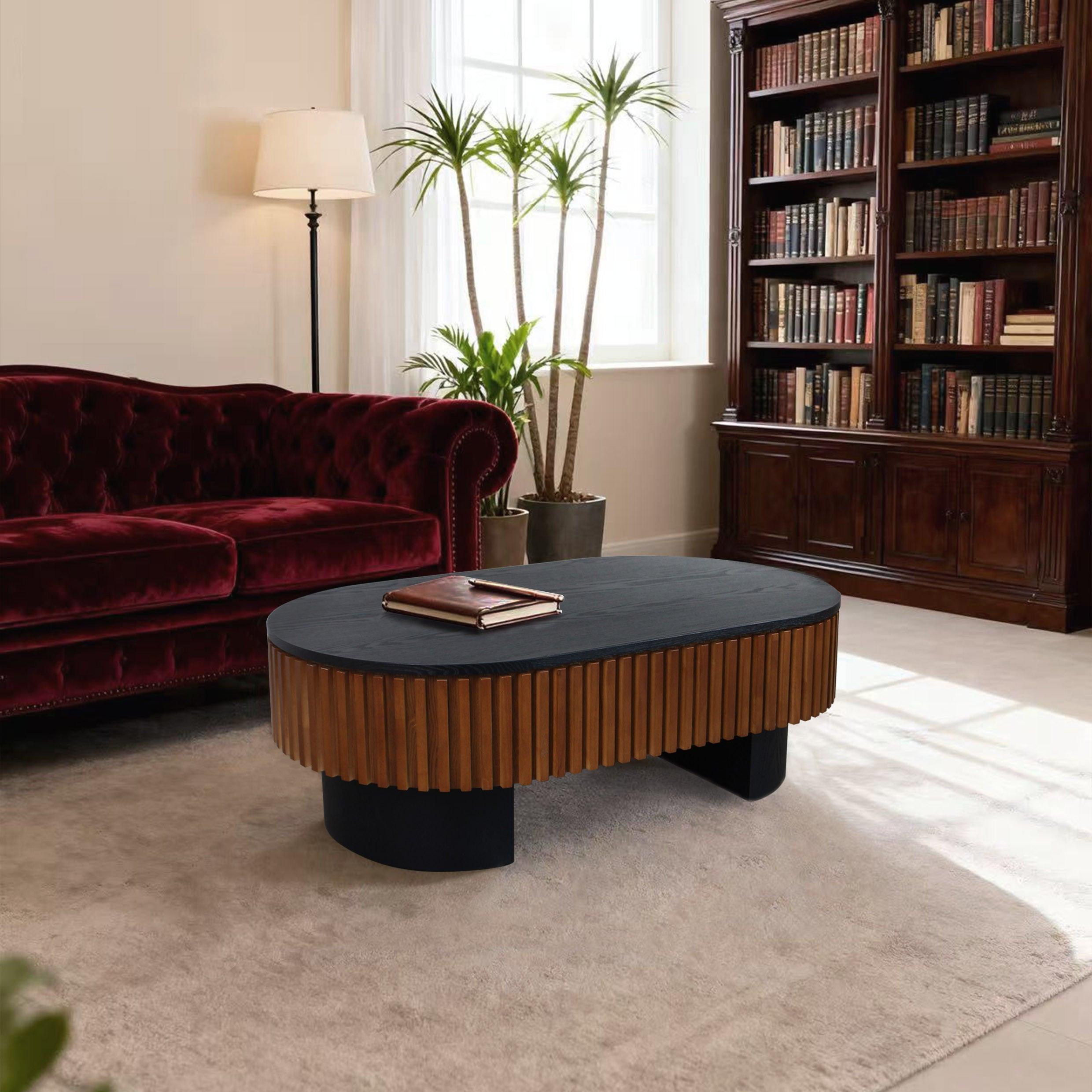 43.7'' Modern Coffee Table with Hidden Storage and Removable Top.