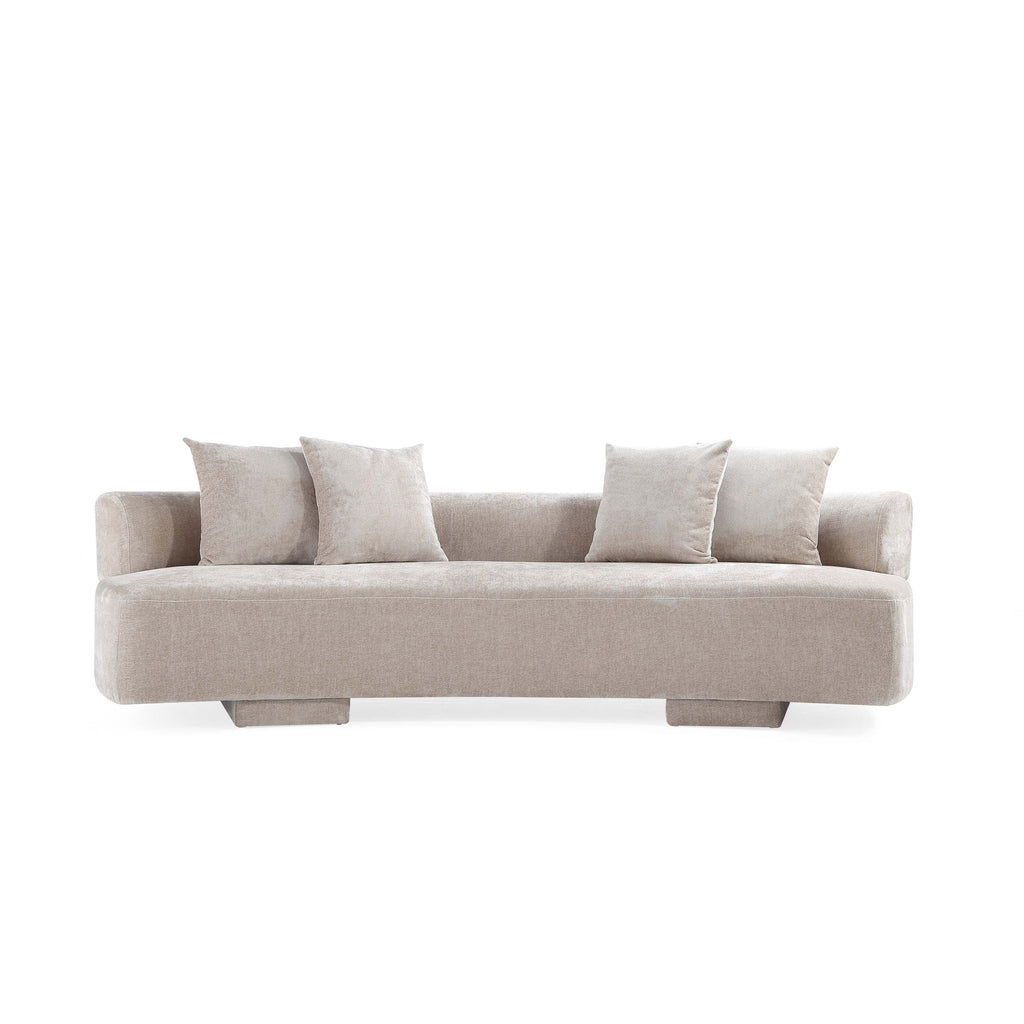 Verandah 112' Chenille Sofa in Beige