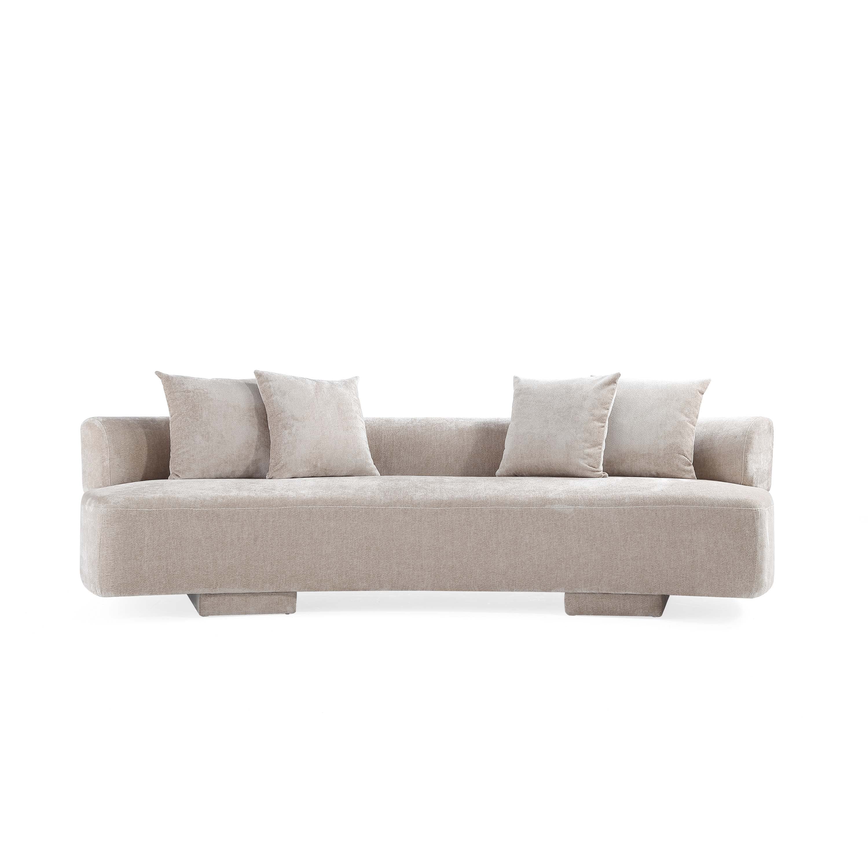 Verandah 112' Chenille Sofa in Beige