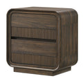 Mid-century Nightstand with Two Drawer Storage.