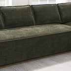 Close-up of chenille fabric and cushion detail on the Modular Sectional Sofa, highlighting its wrinkle-resistant texture and plush comfort.