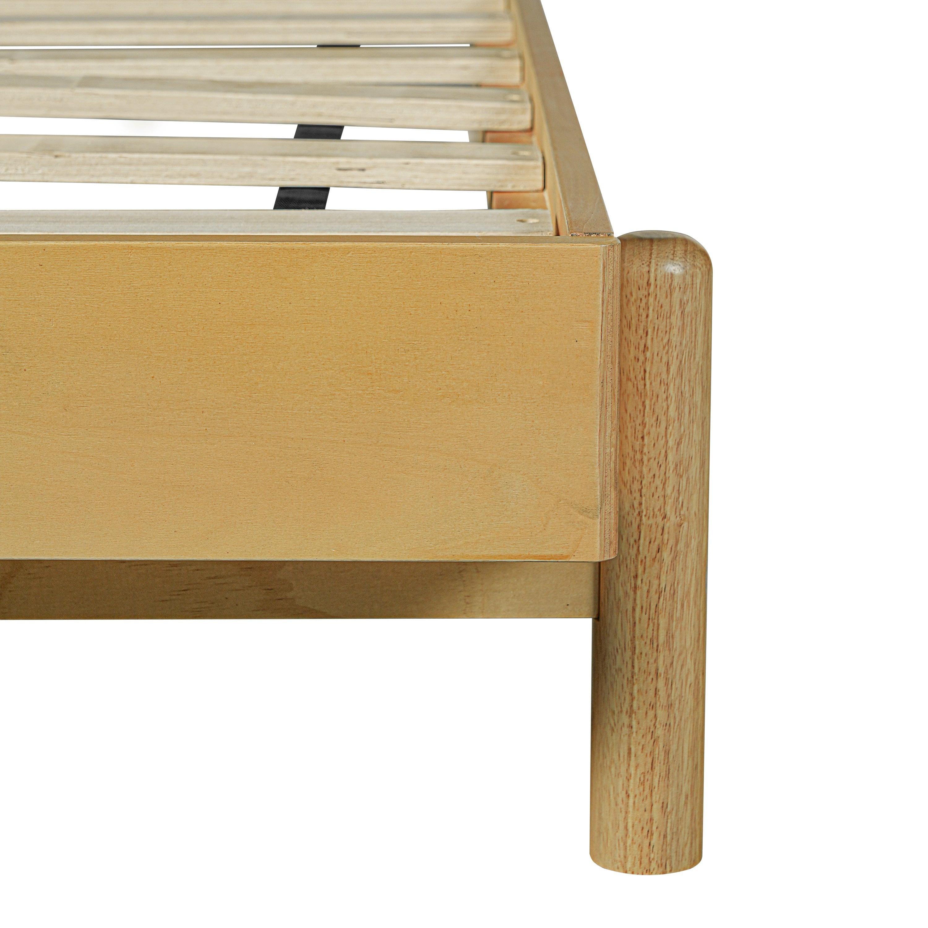 Queen Rubber Wood Bed Frame with Headboard.