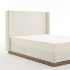 Hosford Upholstered Wingback Bed Queen Size.
