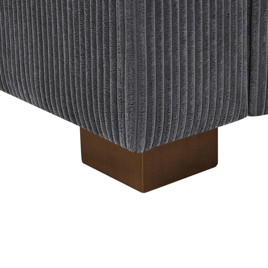 Wynisha 122'' Corduroy Sofa for Modern Living Rooms.
