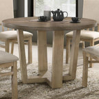 Baldo Vintage 5 Piece Round Dining Table Set.