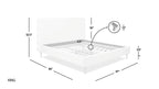Stockholm Modern Wavy Headboard Platform Bed, King, Olive Green Performance Velvet.
