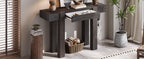 Rustic Console Table with Power Outlet and Hidden Drawer.