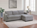 Light Gray L-Shaped Sectional Sofa for Modern Living.