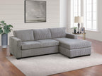 Light Gray L-Shaped Sectional Sofa for Modern Living.