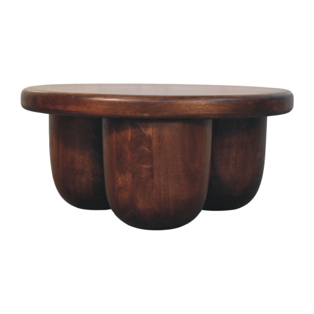 Solid Wood Clara Sculpted Coffee Table.