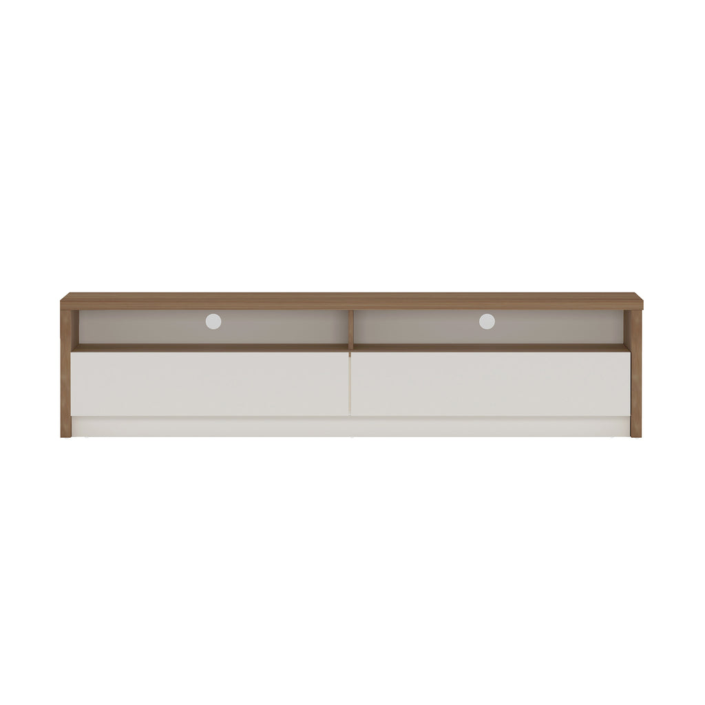 Duncan 70' TV Stand in Maple and Off White