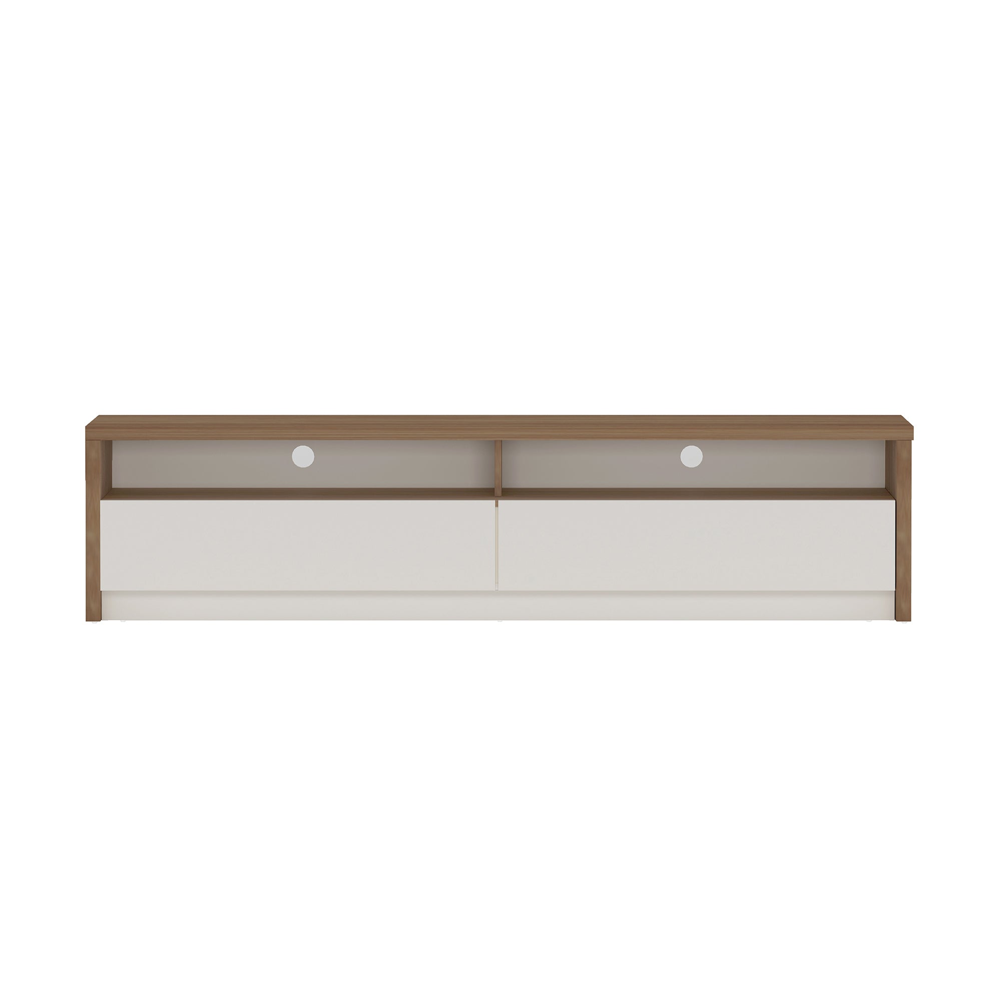 Duncan 70' TV Stand in Maple and Off White