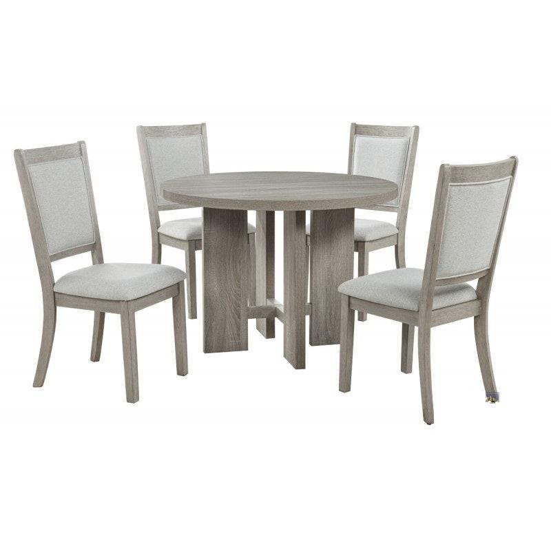 Farmhouse Round Dining Set - 5pc Table and Chair Collection.