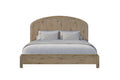 Oak King Panel Bed with English Knotty Wood Design.