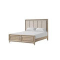 Eastern King Size Bed in Oak Finish with Channel Headboard.