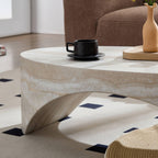 Oval Marble Coffee Table for Modern Living Rooms.
