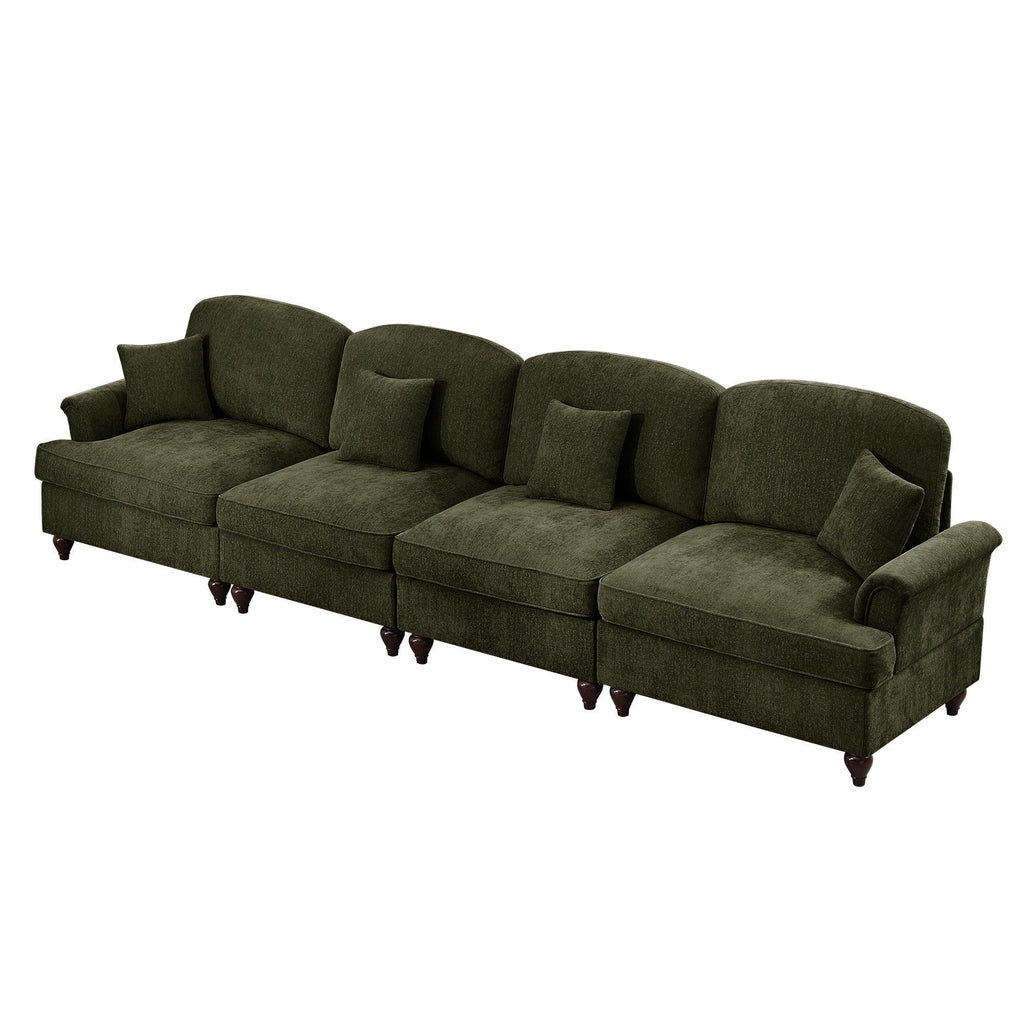 Mid Century 4 Seater Sofa with Flared Arms and Skirts.