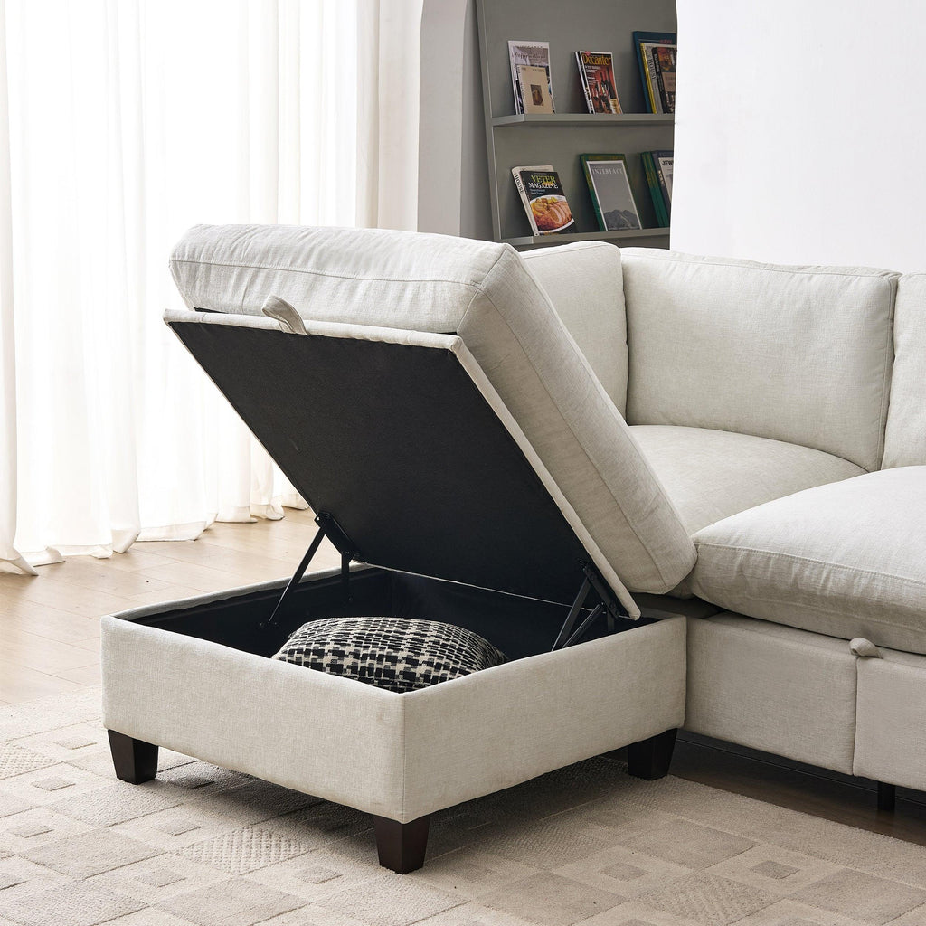 96.5' Sectional Couch with Ottoman for Living Room.