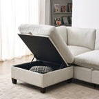 96.5' Sectional Couch with Ottoman for Living Room.