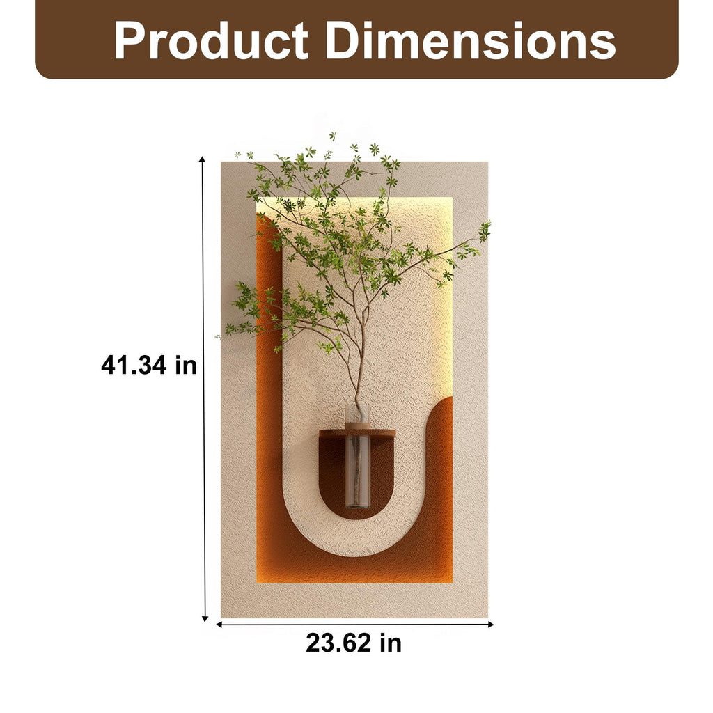 LED Wall Decor with 3-Color LED and Plants.