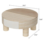 Round Coffee Table with Hidden Storage and Flip Top.